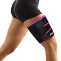 supregear Thigh Wrap Support, Hamstring Quad Wrap, L - color: Black + Fuchsia Pink, size: L