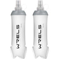 WRELS Running Water Bottle,250ml/350ml/500ml TPU Soft Flask,Collapsible Water Bottles for Hydration Vests and Running Belts Backpack, Soft Water Bottles For Hiking Cycling Climbing - color: White-500ml*2