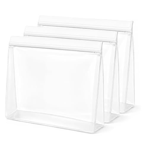 Reusable Ice Storage Bags - Set of 3, 8”x 6”x 2.5”- Ideal Reusable Ice Bag Set, Fits 6 Ice Balls & Ice Cubes, Freezer Bags, Storage Bags- Durable and BPA-Free