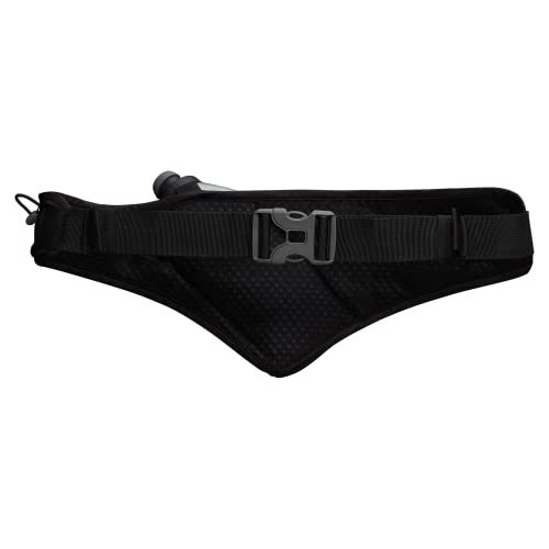 Nathan Peak Running Hydration Waist Pack Belt w/ Speed Draw Flask Water Bottle, 18oz/535 ml Push/Pull Race Cap, Expandable Zippered Stretch Pocket