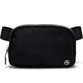 Pander Unisex Belt Bag Fanny Pack for Women with Adjustable Strap, Small Waist Pouch for Workout Running Traveling Hiking - color: Black