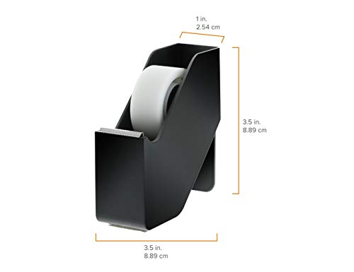Bostitch Office Konnect Tape Dispenser with Premium Single-sided Tape, Sticks to Desk, Black (KT-TAPE-BLK) - color: Black