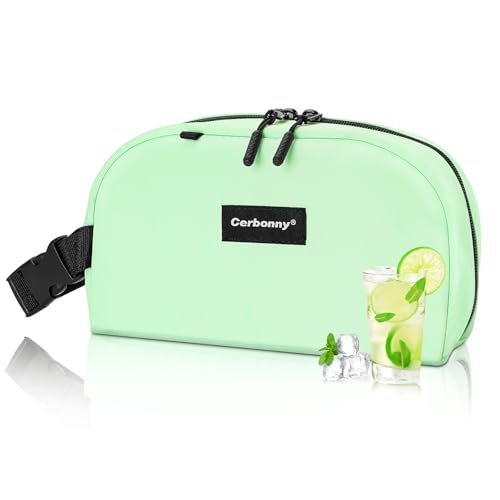 Cerbonny Small Cooler Bag,Freezable Lunch Bag,Built-in ice pack - color: Green