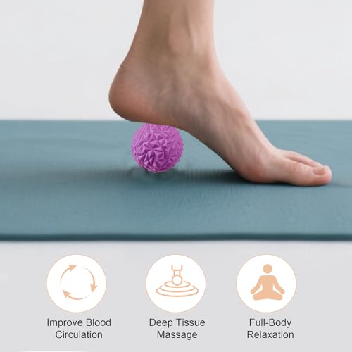 Foot Massage Ball Myofascial Release, Pain Relieve from Plantar Fasciitis, Hand Massage Ball, Restore Foot Massage Roller, Massager Tool for Tight Muscles and Sore Feet - color: 3 Texture Ball