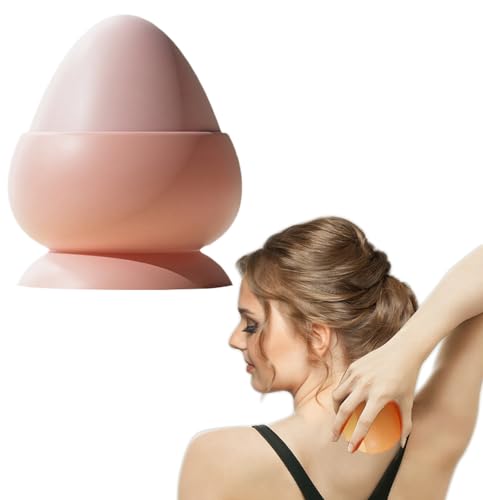 Trigger Point Massage Ball 1 Pcs Silicone Wall Mount Myofascial Release Ball Cone and Cupping 2 in 1 for Back, Neck, Feet, Leg Deep Tissue Self Massage Tool (Pink) - color: Pink