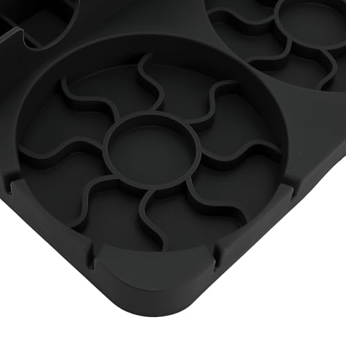 Water Bottle Drying Rack Non Slip Base Silicone Bottle Dryer Stand for Home Office (Black) - color: Black