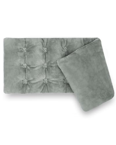 COMOIL Microwave Heating Pad 6 * 16'' Hot Pad for Neck, Shoulder, Period Cramps& Back Portable Warm Compress Weighted Moist Heating Pad, Unscented Grey