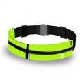 Slim Running Belt Waist Pack for Men Women, Sports Bags, Bum Bags, Water Resistant Fanny Pack with Headphone Port & Reflective Strip, Adjustable Pouch Phone Holder for Workout, Hiking(Neon Green)