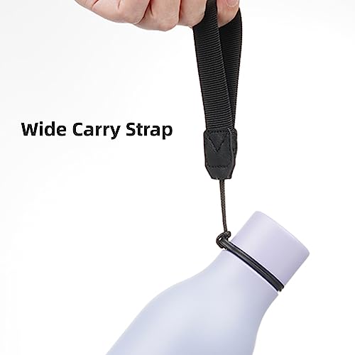 Konokyo 18 oz Insulated Stainless Steel Metal Water Bottle with Strap - color: Lavender Green, size: 18 Ounces