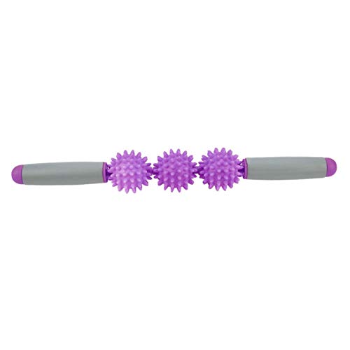 Muscle Roller Stick - Yoga Stick Muscle Roller Stick Cellulite Spiky Ball for Back Arms Shoulder Leg(Purple) - color: Purple