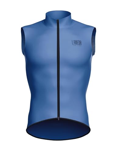 LAMEDA Cycling Jacket for Men Women, Windproof Lightweight Packable Cycling Windbreaker Bicycle Clothing Jacket - color: Haze Blue, size: Large