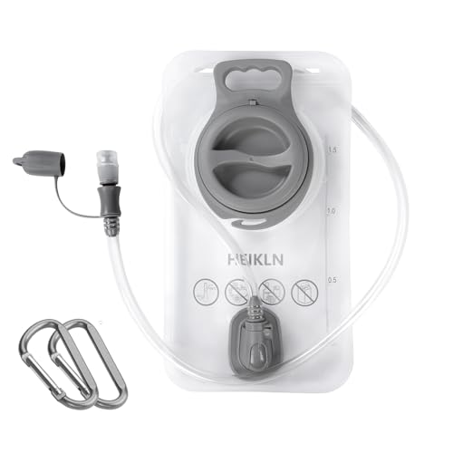 HEIKLN Hydration Bladder 1.5L-2L-2.5L-3L,Leak Proof Water Reservoir, BPA Free Military Water Storage Bladder Bag Hydration Pack Replacement Easy Clean for Bicycling Hiking Camping Hunting Running - color: 1.5L White