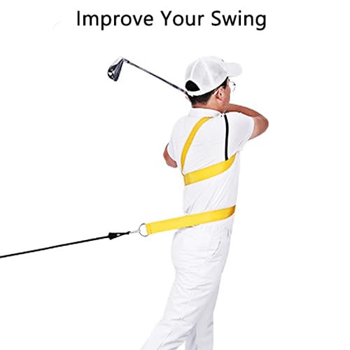 Golf Swing Twist Training Aid Belt - Posture Correction Warm up Exercise Tool for Beginners Women Men