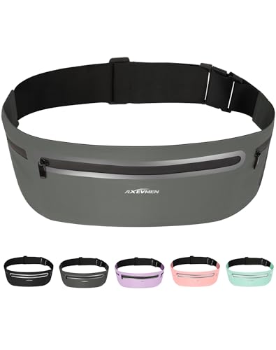 Running Belt for Women & Men-Ultra Light Slim Running Belts - color: Grey