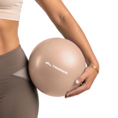 Trideer 9 Inch Pilates Ball with Inflation Straw, Small Exercise Yoga Ball - color: Champagne