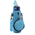 Water Bottle Bag with Headphone Bag Handheld Portable Insulated Water Cup Cover Colorful Earphone Pouch Sports Water Bottle Sleeve Cup