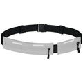 Running Belt Waist Pack, Orange, Dual Zippered Pockets, Adjustable Elastic Band with Reflective Strips (Grey) - color: Grey