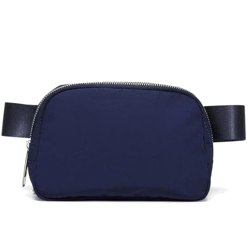 YOSHUYUKI Fanny Pack Crossbody Bag Trendy Waterproof Small Cross Body Purse for Women Men Fashion Waist Packs Mini Belt Pouch Chest Bum Hip Bag Lulu Dupes for Travel Vacation Running True Navy - color: True Navy