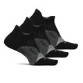 Feetures Elite Light Cushion No Show Tab Sock Wave - color: New Black (3 Pair), size: X-Large