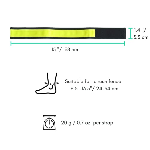 Vincita Reflective Bands - Highly Visible Safety Reflective Bands for Cycling, Walking, Running, and Hiking - Suitable with Molle Webbing On Backpack (Pair of 2) - color: Orange