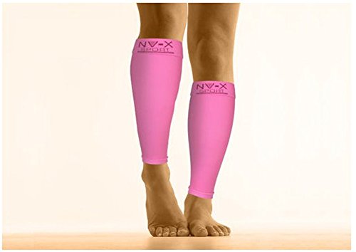 Leg Sleeves 15-20MMHG Compression Enhanced Performance and Protection, Acid Pink, Extra Large - color: Acid Pink, size: X-Large