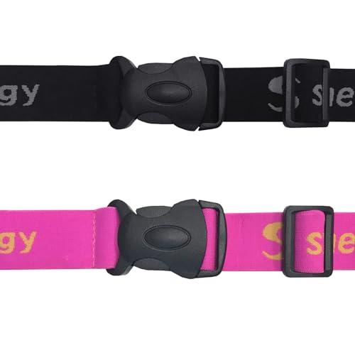 Synergy Running/Triathlon Race Day Number Belt - color: Black/Pink 2-Pack