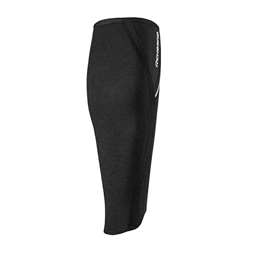 Rehband Calf Sleeve 5mm Neoprene, Unisex Shin Calf Compression Sleeve for Running, Football, Fitness, Compression Calf Support helps with cramps and stabilizes muscles, Colour:Black, Size:Medium - size: Medium