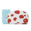 MEXS Small Cooler Bag, Freezable Snack Bag for Kids & Adults, Small Insulated Lunch Bag with Upgraded Thicker Ice Pack, Reusable Mini Cooler for Work/School/Travel - color: White Apple