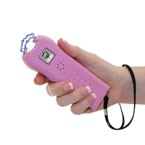 Streetwise Ladies’ Choice Stun Gun for Women - Rechargeable Device with Alarm, LED Flashlight, Safety Disable Pin & Built-in Charger - Personal Safety Tool with Holster & Lanyard - style: Pink
