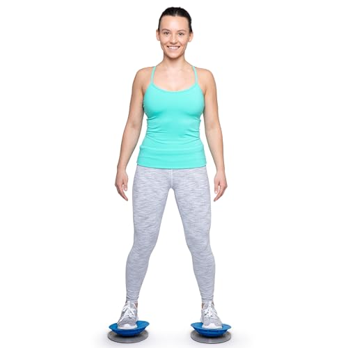 OPTP Dynamic Duo Balance & Stability Trainers – Blue, Set of 2, 8 1/4"