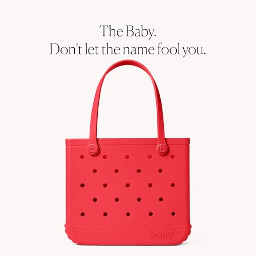 BOGG BAG Medium Tote – 15” x 12.5” x 5” – Essential Bags for Beach, Pool, Boat, Sports, Tailgating, Cruise, Travel - color: Off to the Races Red