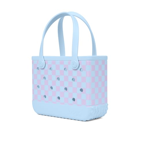 BOGG BAG Bitty Small Tote – 11” x 8.5” x 4.5” – Essential Bags for Beach, Pool, Boat, Sports, Tailgating, Cruise, Travel - color: Checker Out