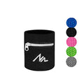 NEWZILL Wrist Wallet Wristband with Zipper for Men & Women, Cotton - color: Black/White, size: Small