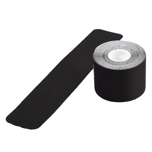 Kinesiology Tape, Premium Precut Roll, Elastic Cotton, Hypoallergenic, 20 Precut Strips, Ideal for Muscle Support & Injury Prevention (Black) - color: Black