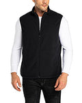 33,000ft Men's Fleece Vest Outerwear Lightweight Zip Up Sleeveless Jacket - color: Black, size: 3X-Large