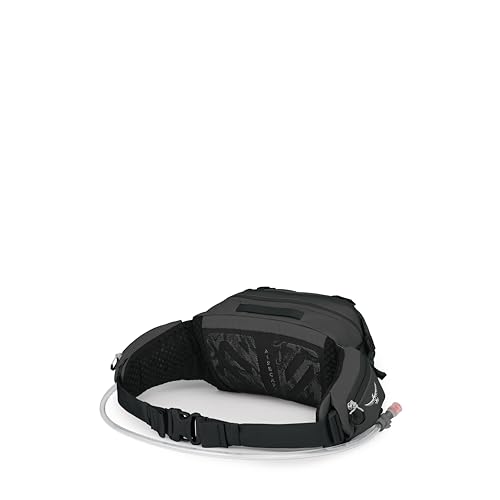 Osprey Seral Biking Waist Pack with Hydraulics Reservoir for Men & Women, Hydration Belt with Water Bladder - color: Raven Black, style: 7L