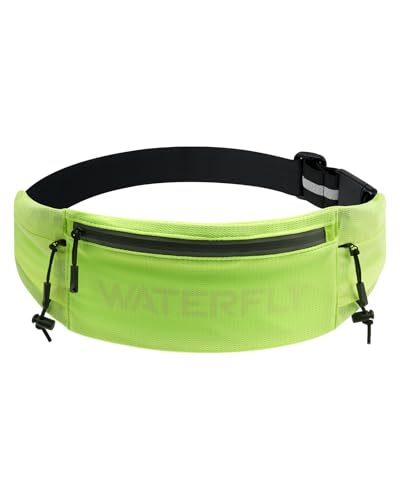 WATERFLY Running Belt Fanny Pack, Runner Race Belt with Bib Clip Yellow - color: Yellow