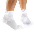 OrthoSleeve FS4 Plantar Fasciitis Compression Socks - color: White Qtr Crew, size: Small