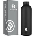 Stainless Steel Insulated Water Bottle no straw for Travel, Gym, 23oz, Black - color: Black, size: 23 Ounces