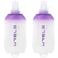 WRELS 200ml/350ml/500ml Collapsible Soft Flask,BPA Free Folding Soft Water Bottle with Hanging Ring,Lightweight TPU Hydration Flask for Running Marathon Cycling Hiking(200ml-2 Packs) - color: Purple-200ml*2