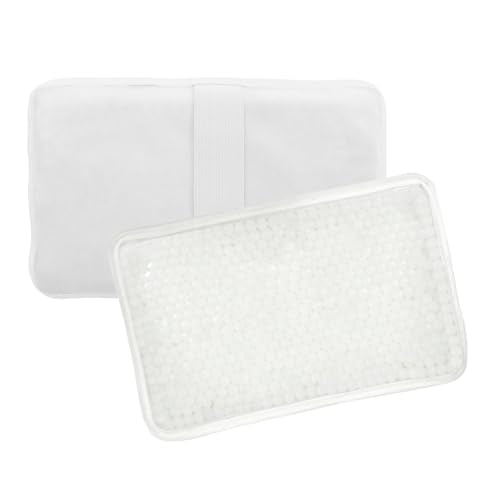 Gel Ice Pack for Injuries Reusable Ice Bag with Strap 1Pack Hot Cold Pack - color: Pure White-1 Pack