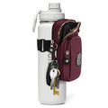 Gym Water Caddy with Phone Holder, Water Bottle Sleeve Bag with Pocket for Cards, Keys, Wallet, Gym Bottle Accessories for Men Women - color: Red