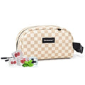 Cerbonny Small Cooler Bag, Freezable Lunch Bag,L Size - color: Khaki Checkerboard - Large