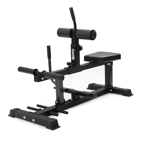 GMWD Adjustable Seated Calf Raise Machine with Band Pegs for Leg Training and Exercise - Home Gym Equipment - color: Black