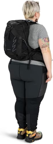 Osprey Tempest 20L Women's Hiking Backpack with Hipbelt, Stealth Black, WM/L, Extended Fit - color: Stealth Black, size: WM/L - Extended Fit