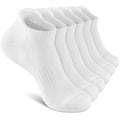Felicigeely Athletic Running Ankle Socks Cushioned Low Cut Men Women 6 Pack - color: Pure White, size: 9-12