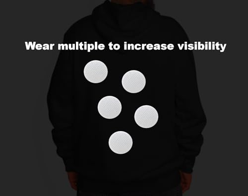 High Visibility Reflective Buttons, Silver, 2.25", Pack of 10 Pins