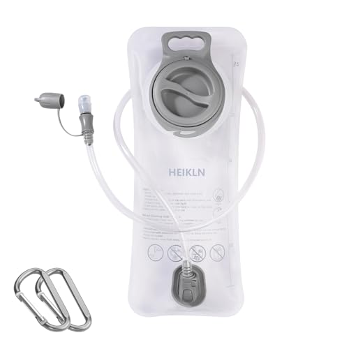 HEIKLN Hydration Bladder 1.5L-2L-2.5L-3L,Leak Proof Water Reservoir, BPA Free Military Water Storage Bladder Bag Hydration Pack Replacement Easy Clean for Bicycling Hiking Camping Hunting Running - color: 2.5L White