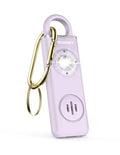 TECKNET Rechargeable Personal Safety Alarm for Women, 130dB Self Defense Keychain Alarm with SOS Strobe Light, Low Battery Notice, Personal Alarm Loud Siren Safety Keychain for Girls Kids Elderly - color: Lavender Purple