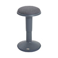 ECR4Kids Sitwell Wobble Stool with Cushion, Adjustable Height, Active Seating, Grey - color: Grey
